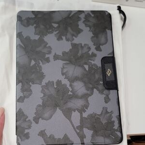 Elegant Gray Floral Tablet Cover